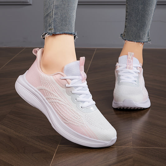 Women's Ombre Athletic Running Shoes Mesh Sneakers