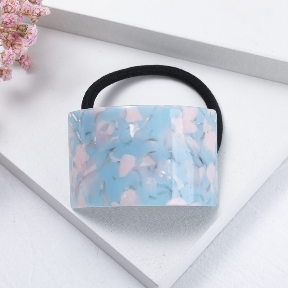 Acetic Hair Tie Geometric Semicircle Buckle Elastic Hair Rope