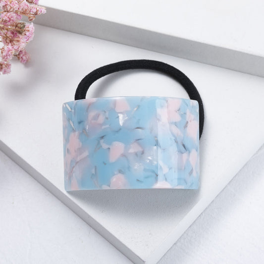 Acetic Hair Tie Geometric Semicircle Buckle Elastic Hair Rope