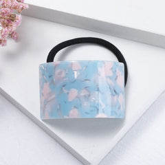 Acetic Hair Tie Geometric Semicircle Buckle Elastic Hair Rope