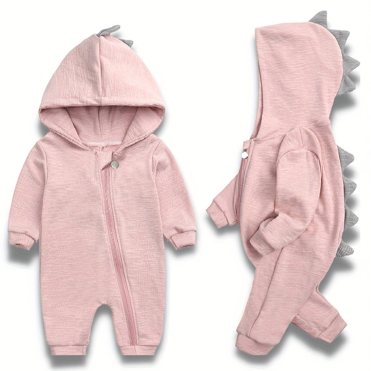 Soft Cotton Hooded Animal Romper for Baby Boys Girls