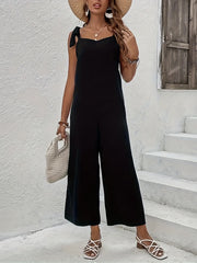 Sleeveless Cami Jumpsuit Long Length Wide Leg Women's Clothing