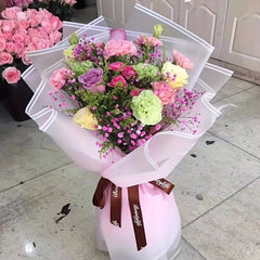 4pcs Flower Bouquet Wrapping Paper Matte Floral Gift Packag