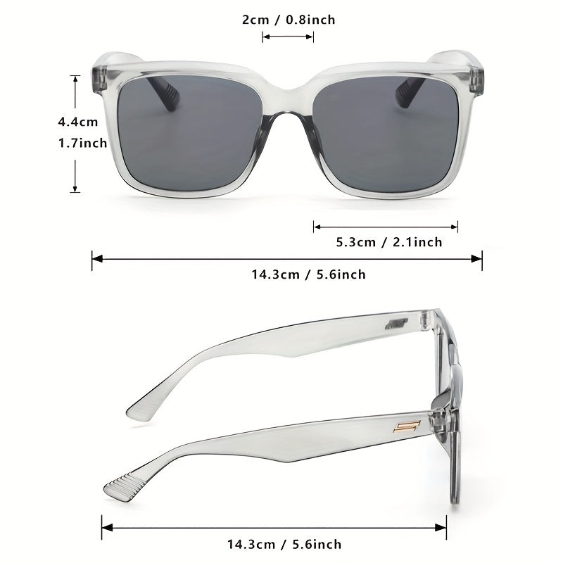 Men's Square Frame Sunglasses with Rice Nail