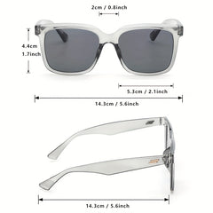 Men's Square Frame Sunglasses with Rice Nail