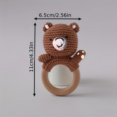 Crochet Bear Rattle Toy for Babies