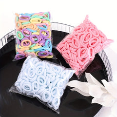 50pcs Colorful Hair Tie Ponytail Holders Scrunchies Hair Accessories for Baby Gi