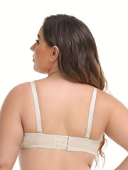  Sexy Bra Women's Plus Smoothing Push Up Anti slip Convertible Bow Bra