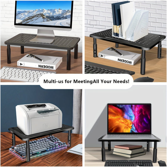 Height Adjustable Monitor Stand for Laptops Desktops PC Displays