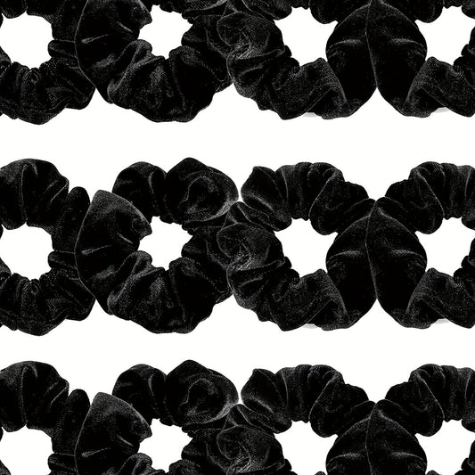 12pcs Velvet Scrunchies Hair Tie Elastic Ponytail Holder Hair Ring