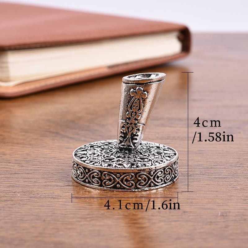 Zinc Alloy Metal Engraved Pen Holder Student & Office Decoration