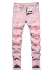 Boy's Skinny Fit Distressed Denim Jeans Pants