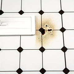 5pcs Adhesive Floor Tiles Vinyl Flooring Peel Stick Kitchen Bathroom