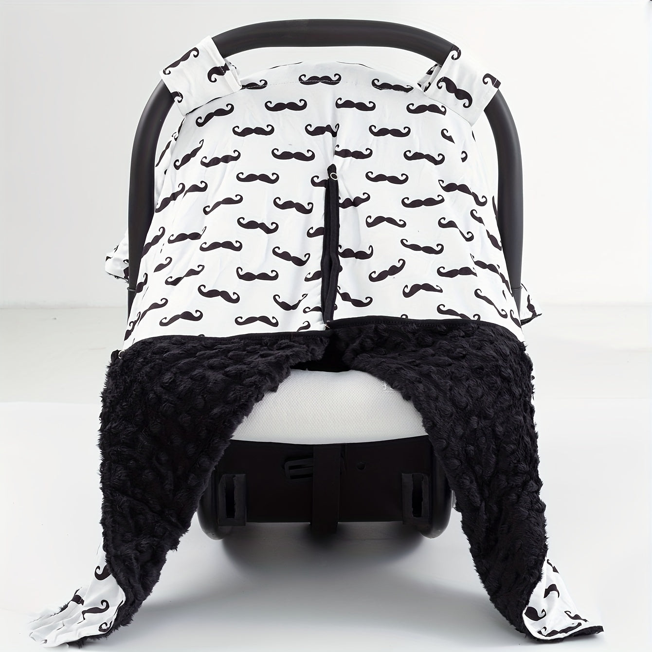 Toddler Girls Car Seat Sunshade with Big Beard Print