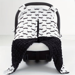 Toddler Girls Car Seat Sunshade with Big Beard Print