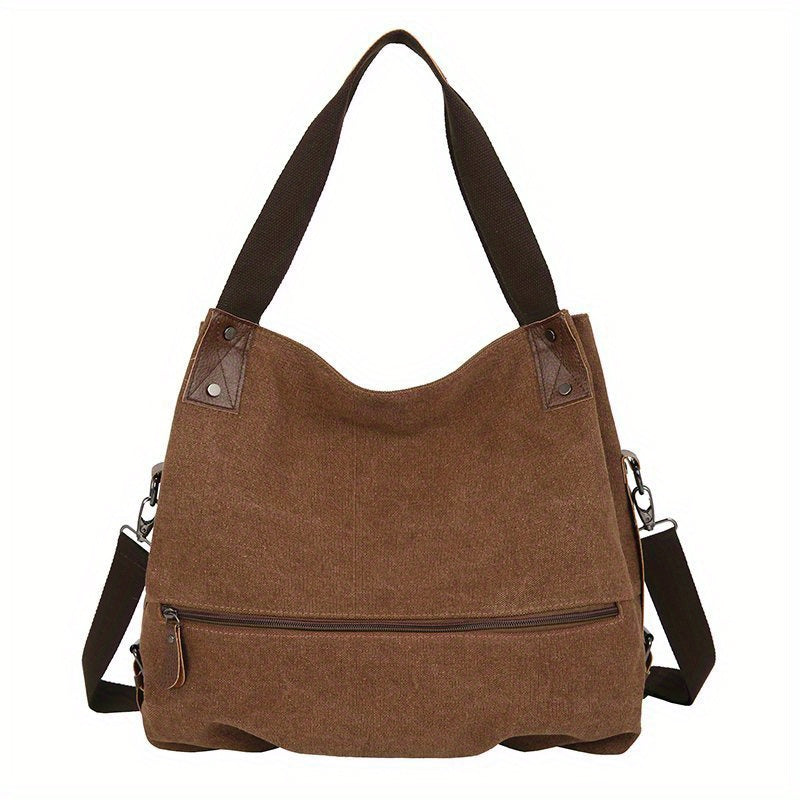 Large Capacity Shoulder Bag Casual Storage Bag For Work Women Solid Bag