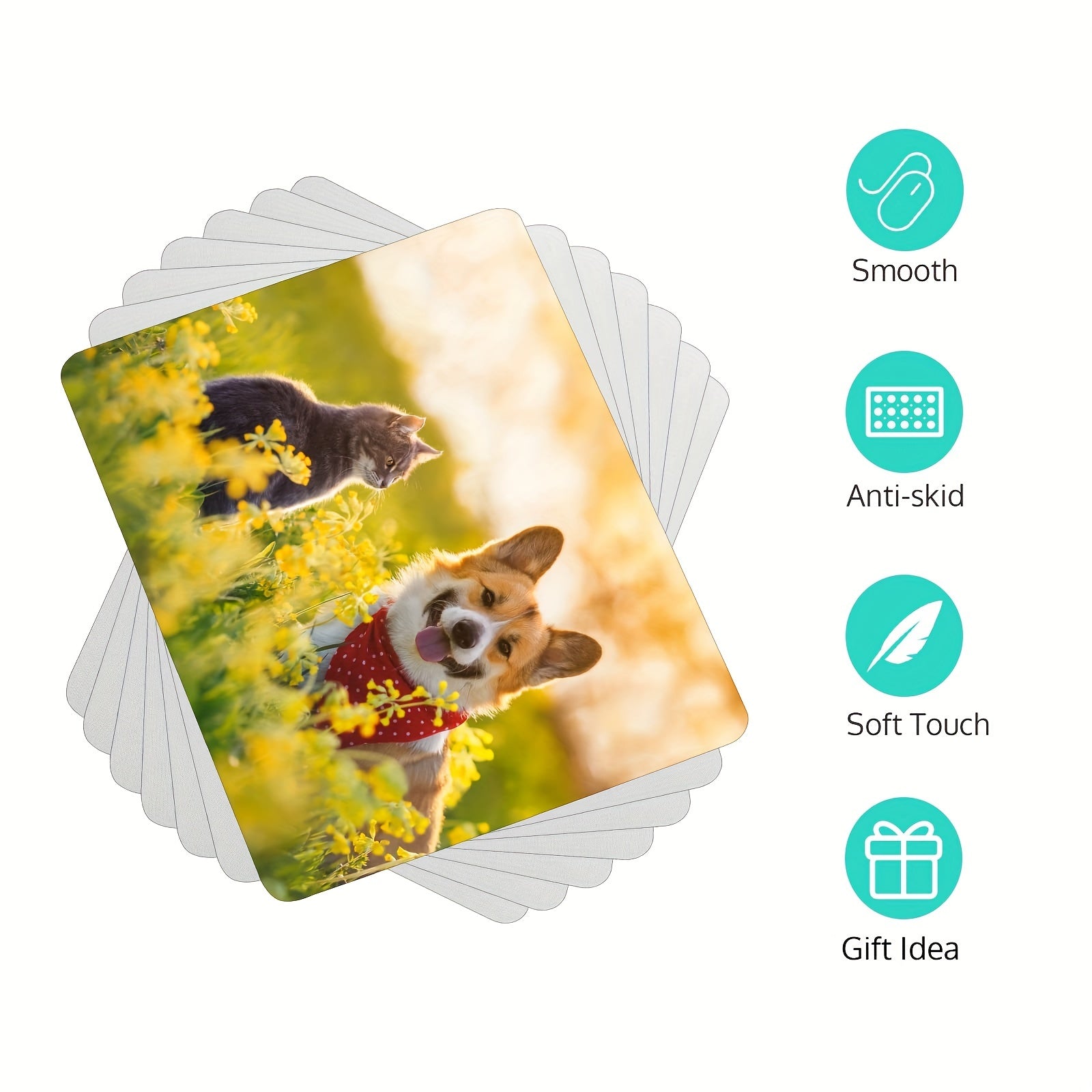 5pcs Sublimation Mouse Pad Blanks For Heat Press Printing