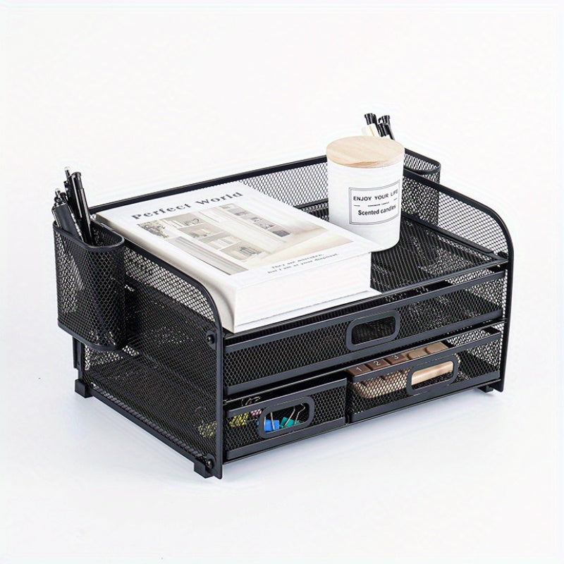 Desktop File Rack Archive Data Drawer Type Metal Storage Cabinet