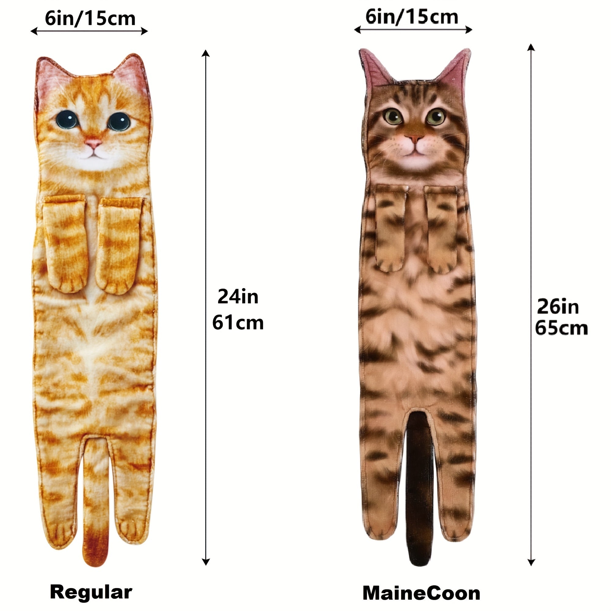 Christmas Cat Hand Towels - Absorbent Soft Decorative Washcloths