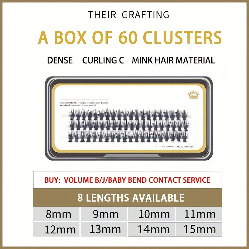 Soft Cluster False Eyelashes 30D Faux Mink Lashes 8 15mm