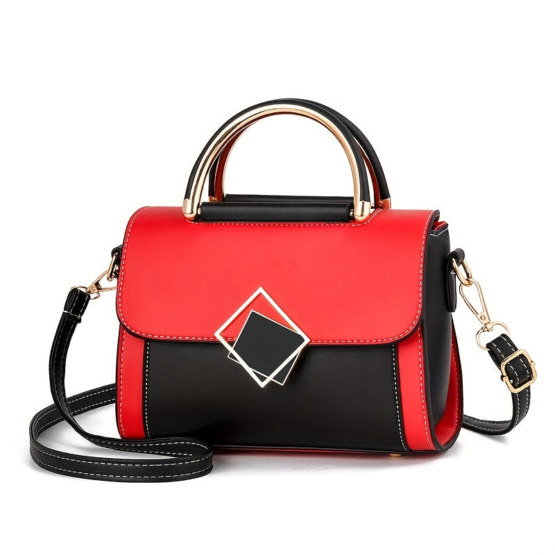 Classic Flap Crossbody Bag PU Leather Versatile Shoulder Bag