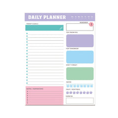 Daily Planner To Do Notes Water Reminder Time