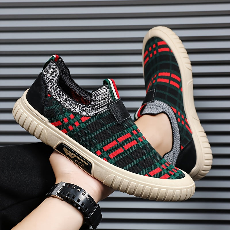 Men's Knit Slip On Casual Shoes Breathable Lightweight