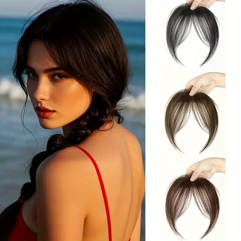 Women's High Temp Synthetic Hair Topper with Side Bangs