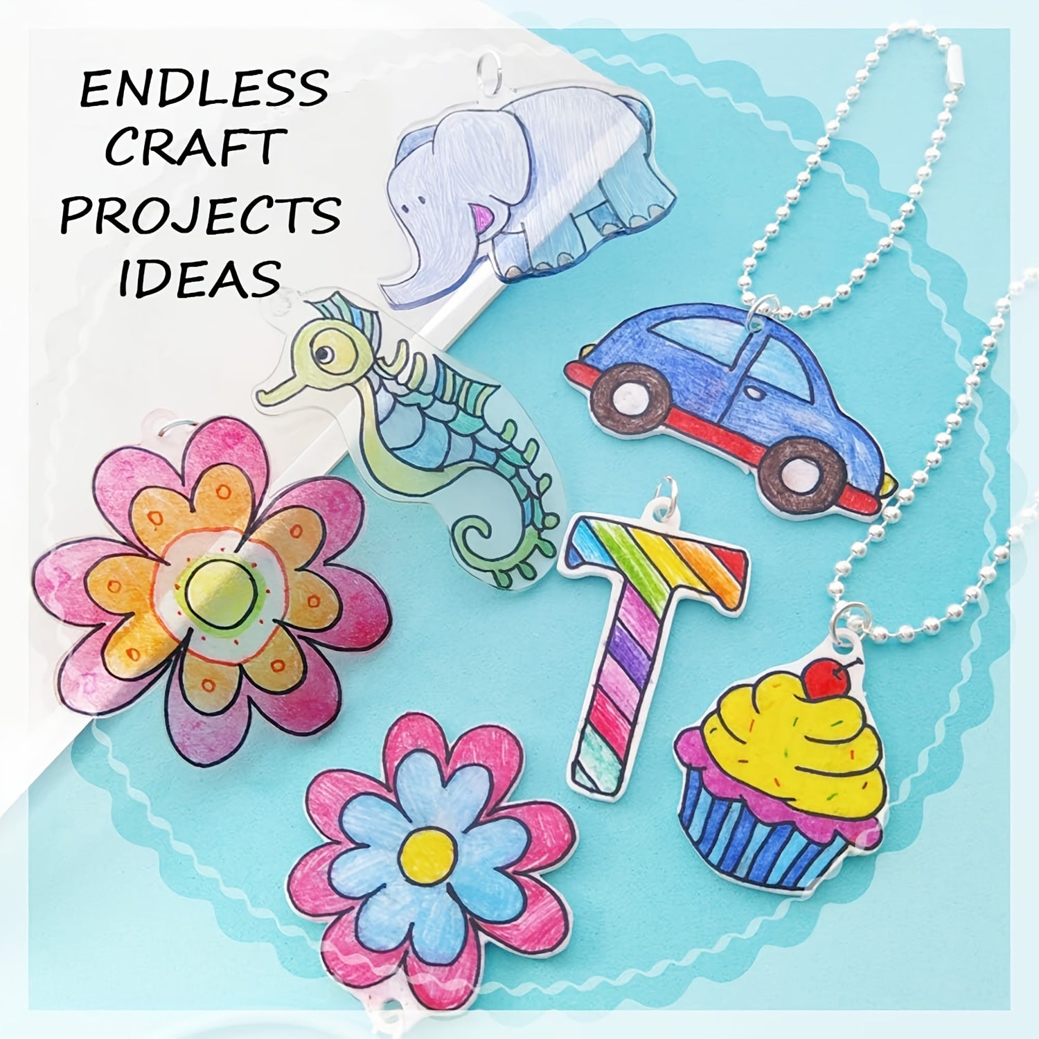 Shrink Art Kit with 12 Shrinky Art Paper Sheets