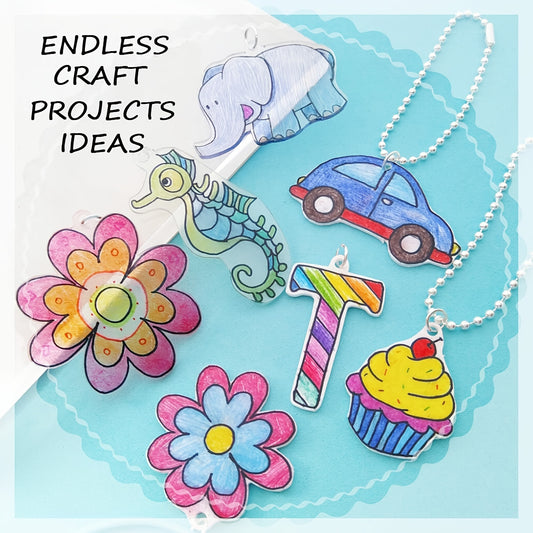 Shrink Art Kit with 12 Shrinky Art Paper Sheets