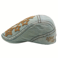 Y2k Spicy Girl Style Distressed Plush Star Beret Hat