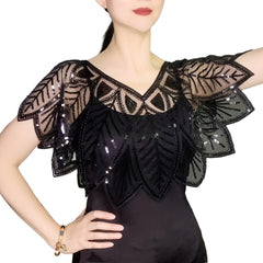 Sequin Shawl Vintage Cape 20s Party Wraps Wedding Shawl