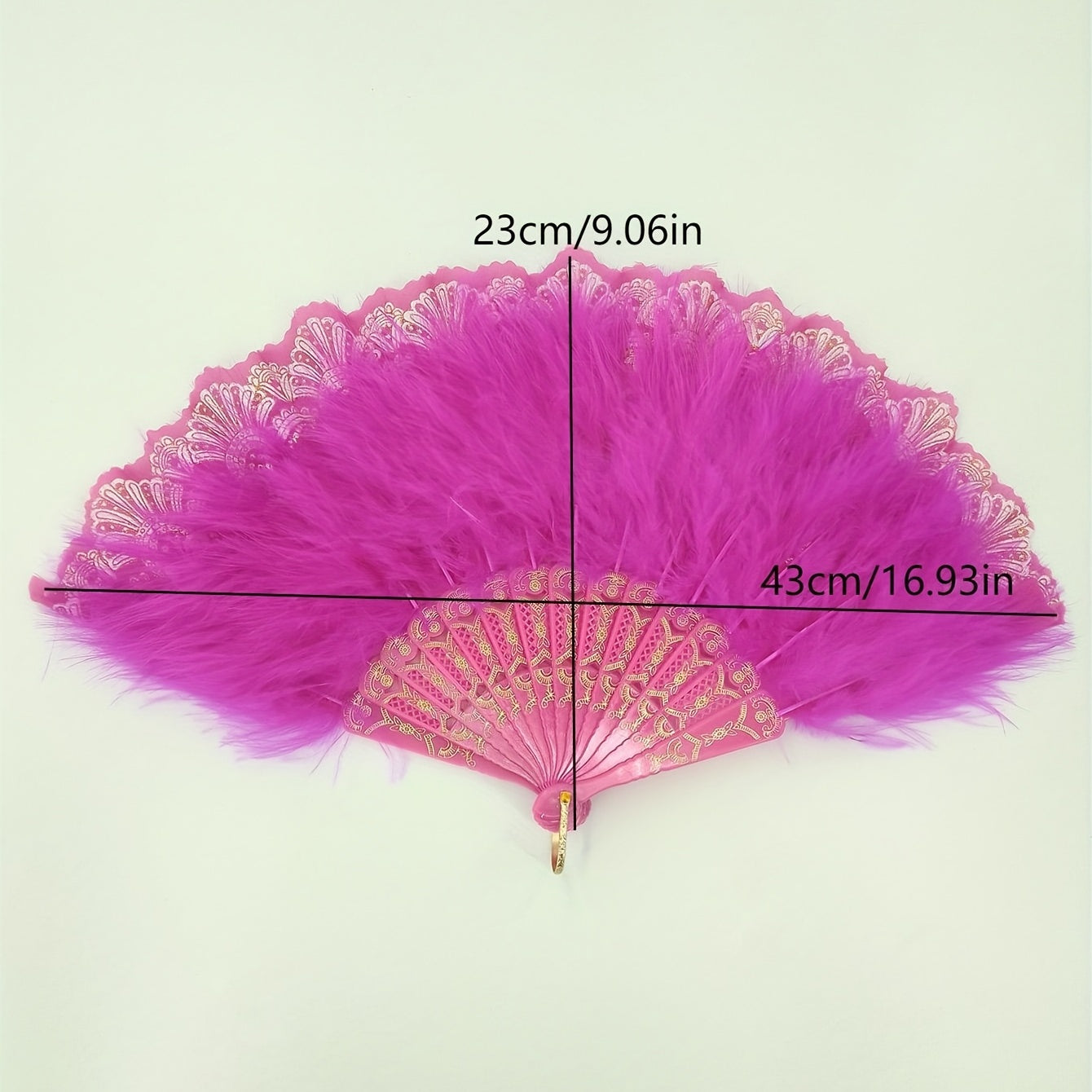 Pink Plush Folding Fan Dance Performance Photography Props