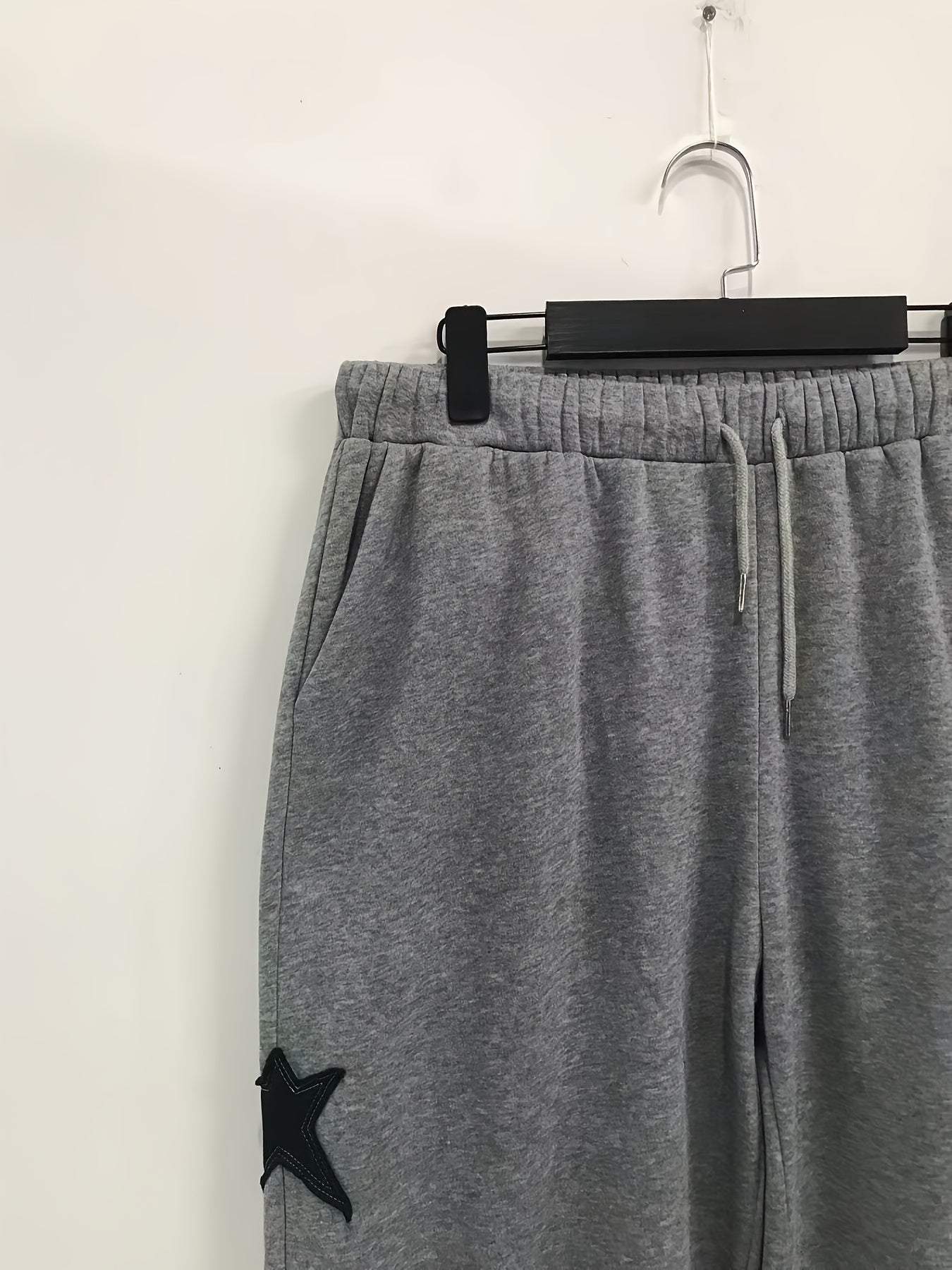  Star Print High Rise Wide Leg Sweatpants