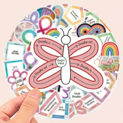 50pcs Reusable Sensory Stickers for Laptop Phone Notebook Decoration