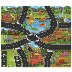 Kids Traffic Game Map Play Mat Kids Carpet Rug