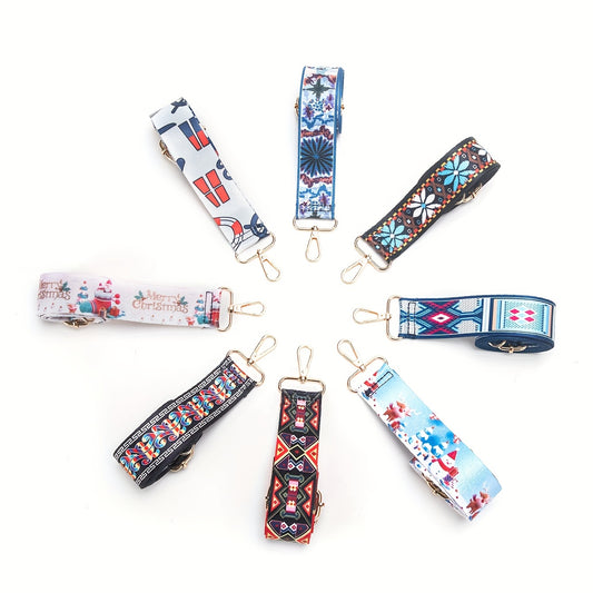 Boho Style Adjustable Bag Strap Print Replacement Belt Purse Shoulder Strap