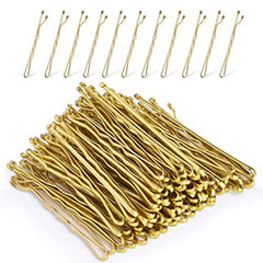 100pcs Blonde Bobby Pins Secure Hold Golden Hair Clips Women Girls