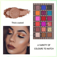 18-Color Sequin Matte Eyeshadow Palette with Highlighter