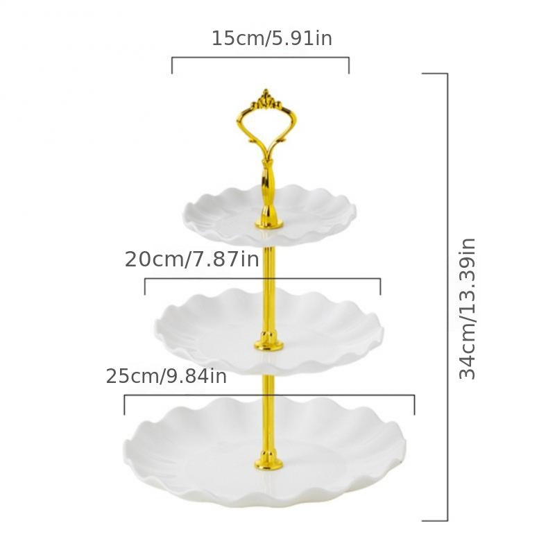 3 Tier Cake Stand for Dessert Display and Serving - Cupcakes, Cookies