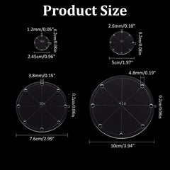 4pcs Acrylic Circular Quilting Template Sewing Tools & Stickers Set