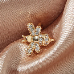 Bee Zircon Ear Cuff Copper 18K Plated Casual