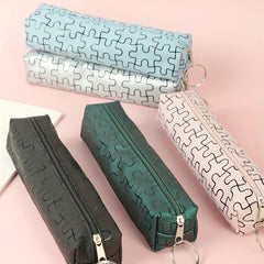 1pc Puzzle Pencil Case for Kids, Cute Design