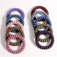 10Pcs Large Frosted Spiral Hair Tie High Elasticity Braid Ponytail Hair