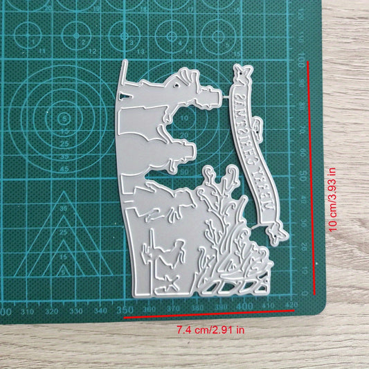 Christmas Metal Cutting Dies Silvery Embossing Die Cut Stencil DIY
