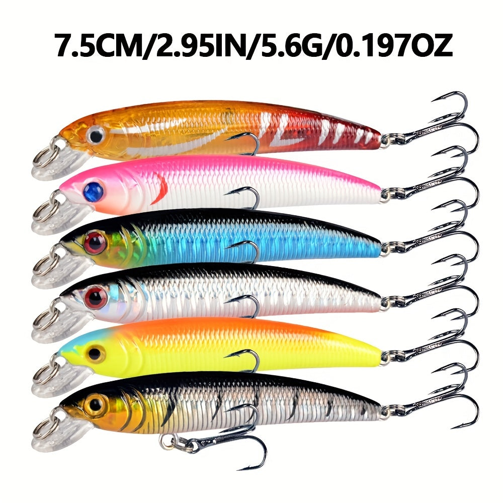 56pcs Fishing Lures Set Bionic Bait for Freshwater and Saltwater Fishing