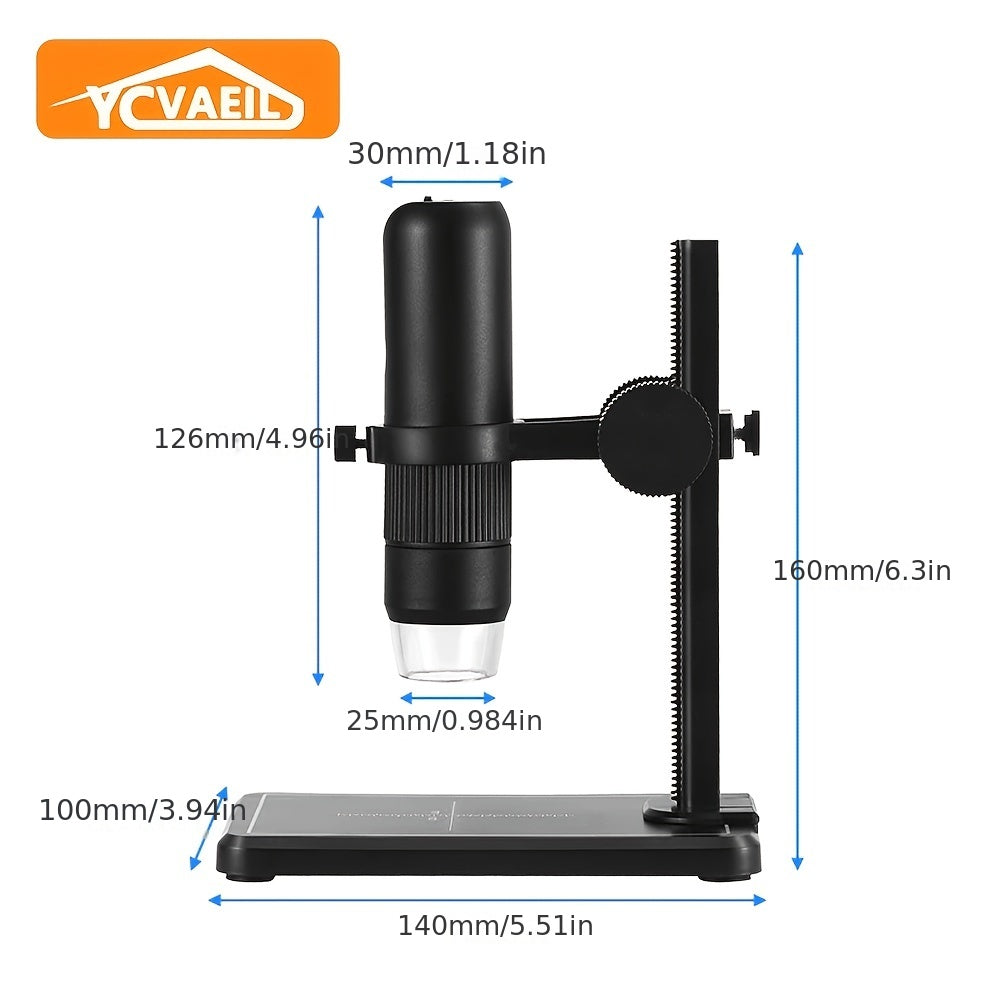 1600X HD Digital Microscope 8LED Endoscope Camera For Phone PC Soldering