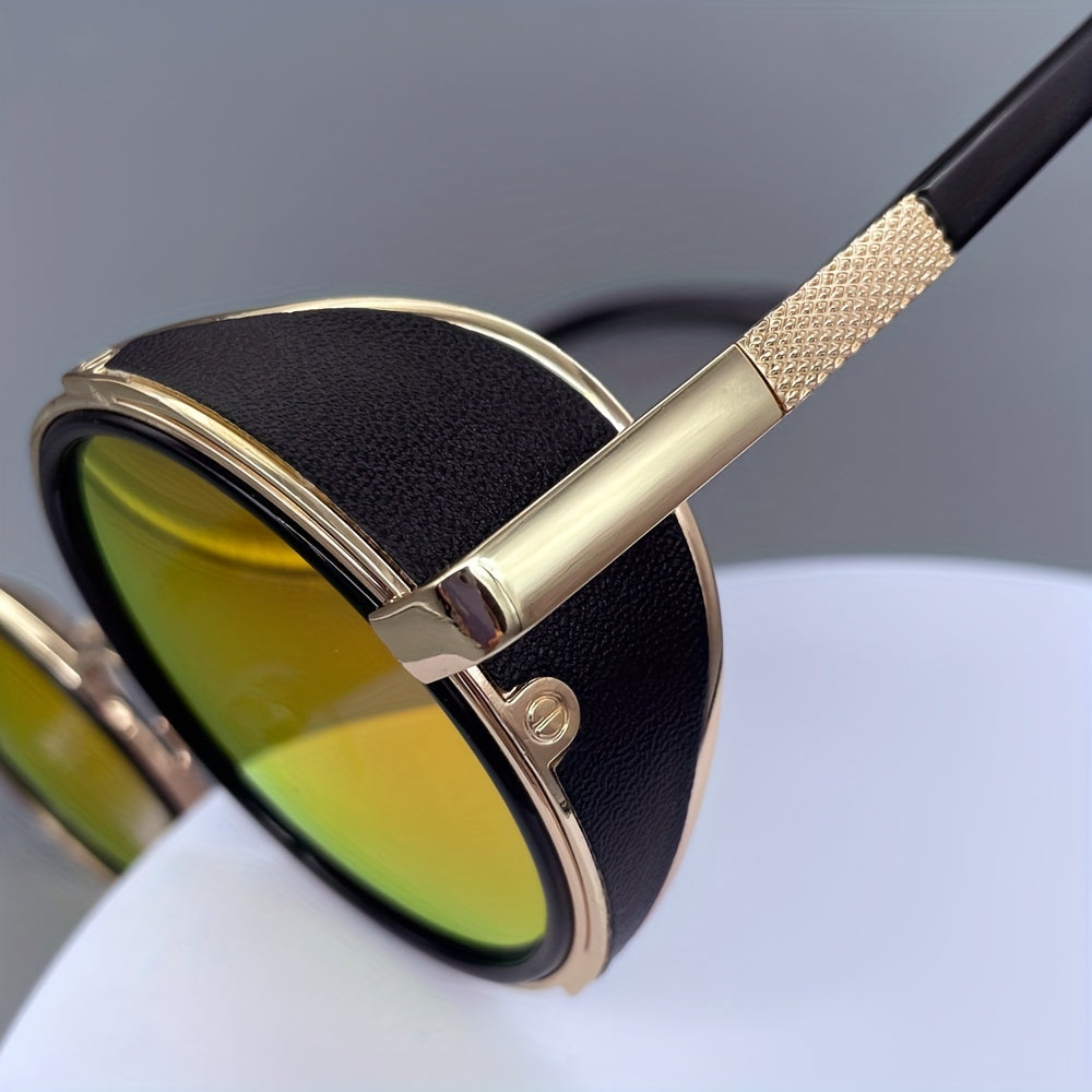 Homadore Steampunk Style Polarized Sunglasses Round Metal Frame