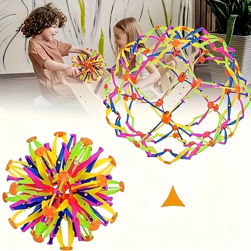 Expandable Stress Ball Sensory Fidget Rainbow Colors Anxiety Relief Durable