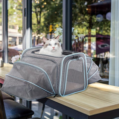 Foldable Soft Sided Pet Carrier for Cats and Dogs